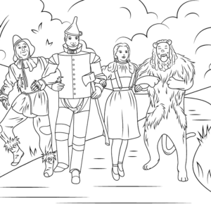 Wizard of oz coloring pages printable for free download