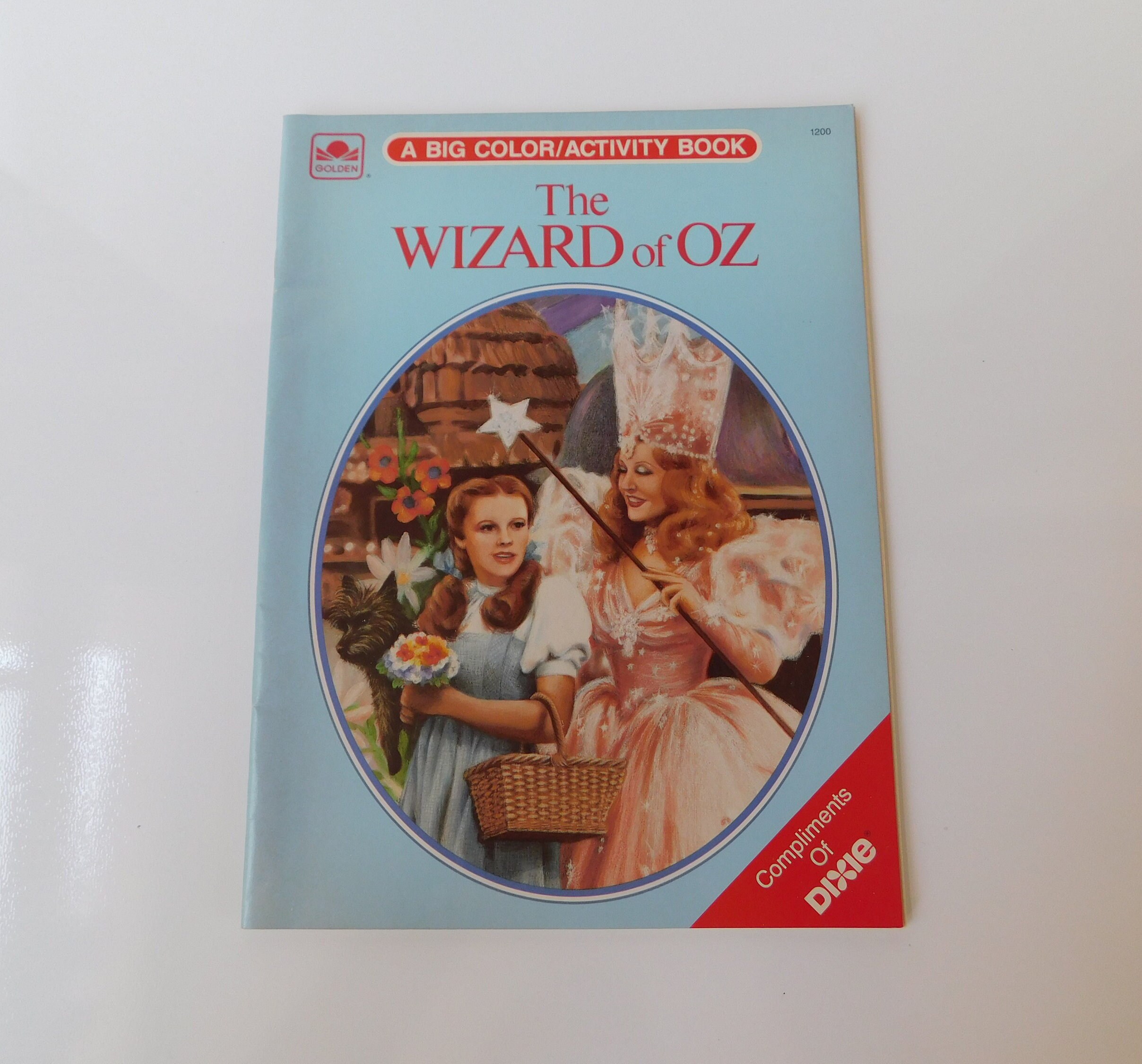 Unused golden wizard of oz big color activity book dixie wizard of oz coloring book dixie premium