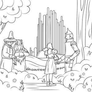 Wizard of oz coloring pages printable for free download