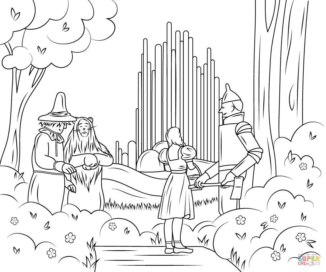 Wizard of oz emerald city coloring page free printable coloring pages