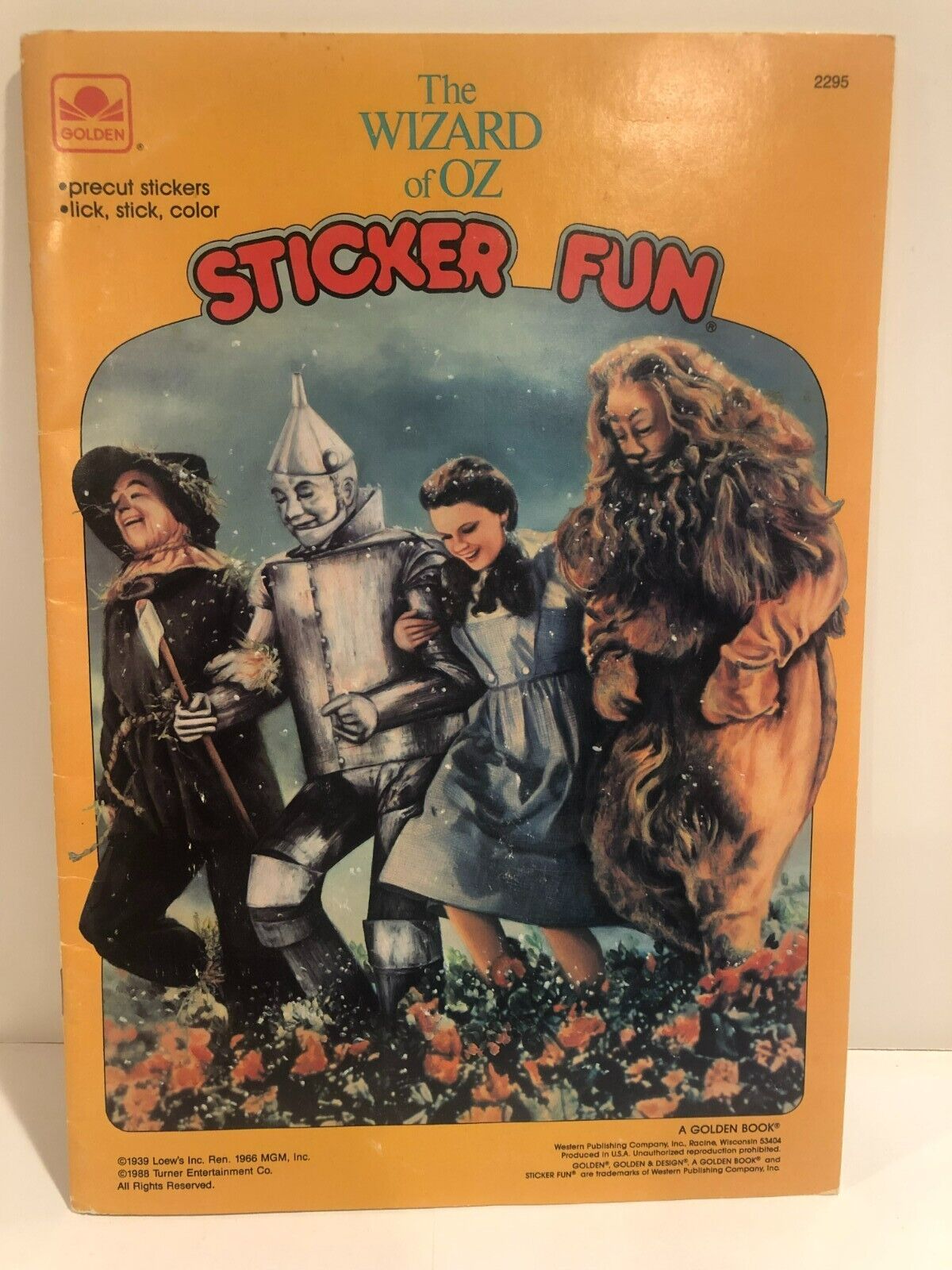 Vintage golden book the wizard of oz sticker fun book