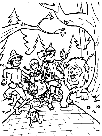 Wizard of oz coloring pages cartoon wizard of oz color coloring book pages coloring pages for kids