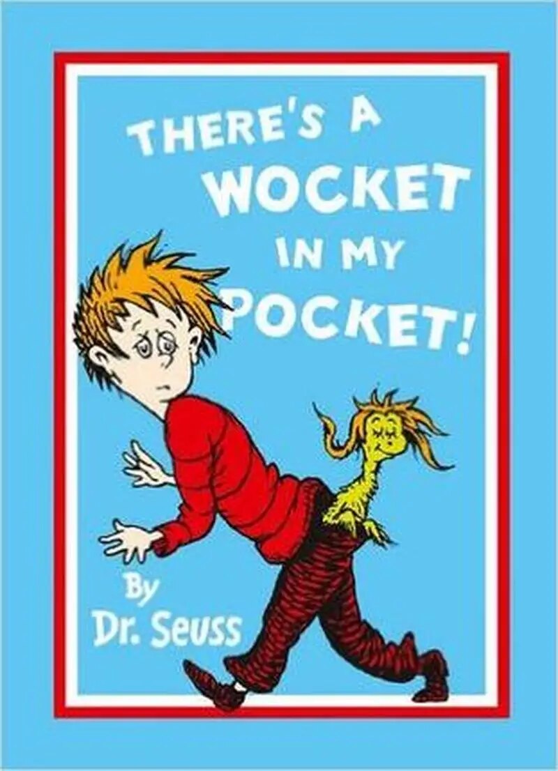 Theres a wocket in my pocket drseuss liao caixing english language picture book learning toy classroom decoration book