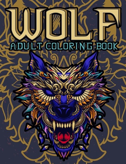 Wolf adult coloring book by omi kech