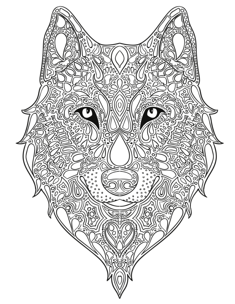 Printable coloring pages fox coloring page wolf colors adult coloring pages