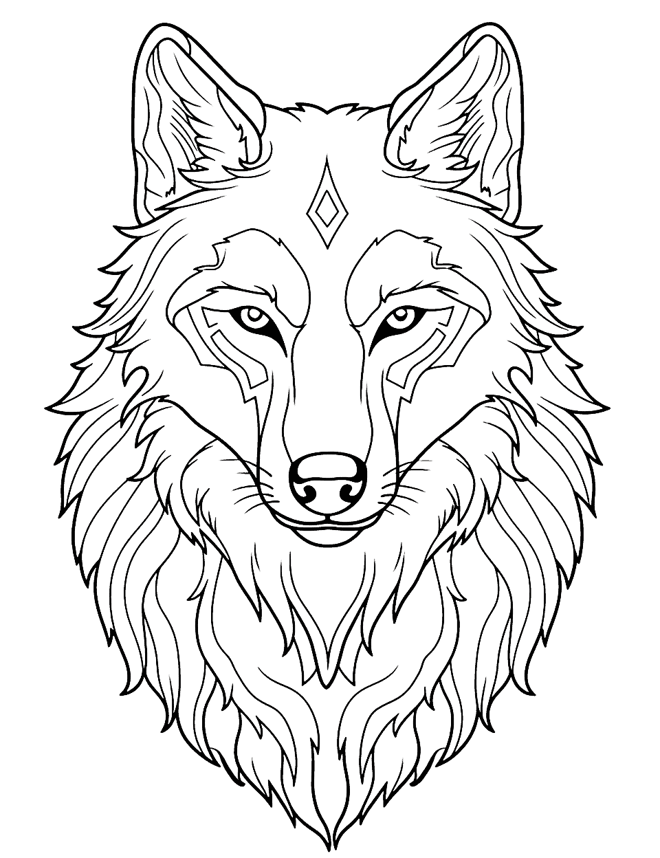 Wolf coloring pages free printable sheets