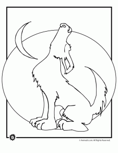 Wolf coloring pages animal jr