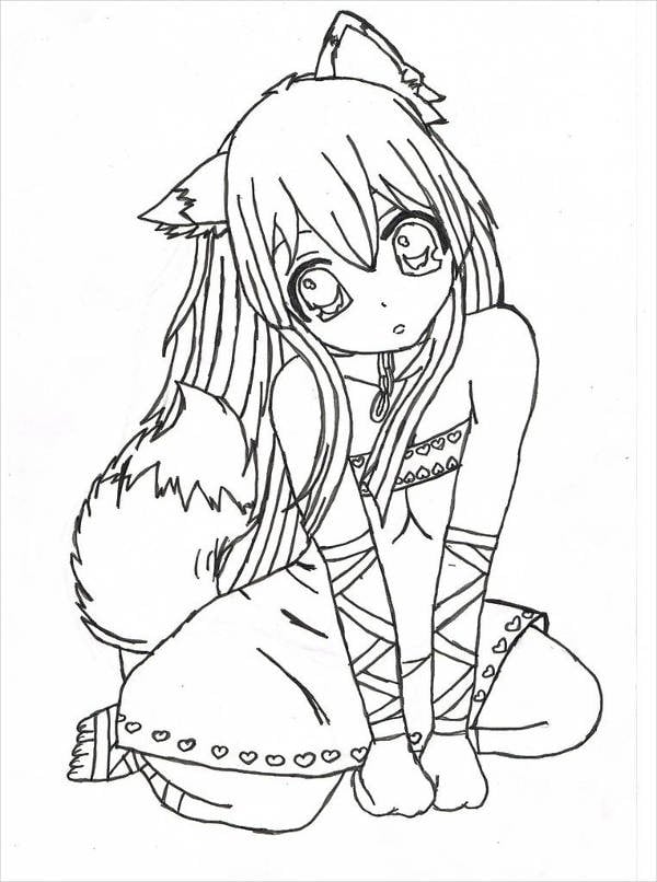 Anime coloring pages