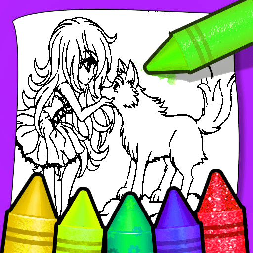 Anime wolf girl coloring pages ðï play now on