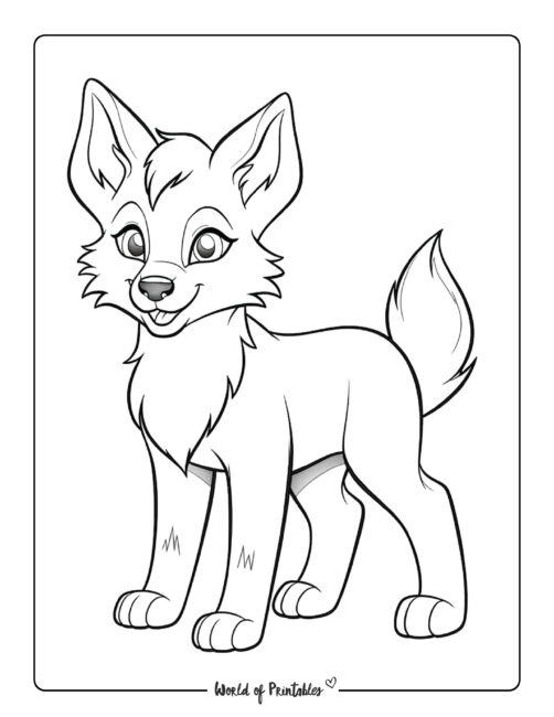 Wolf coloring pages for kids adults