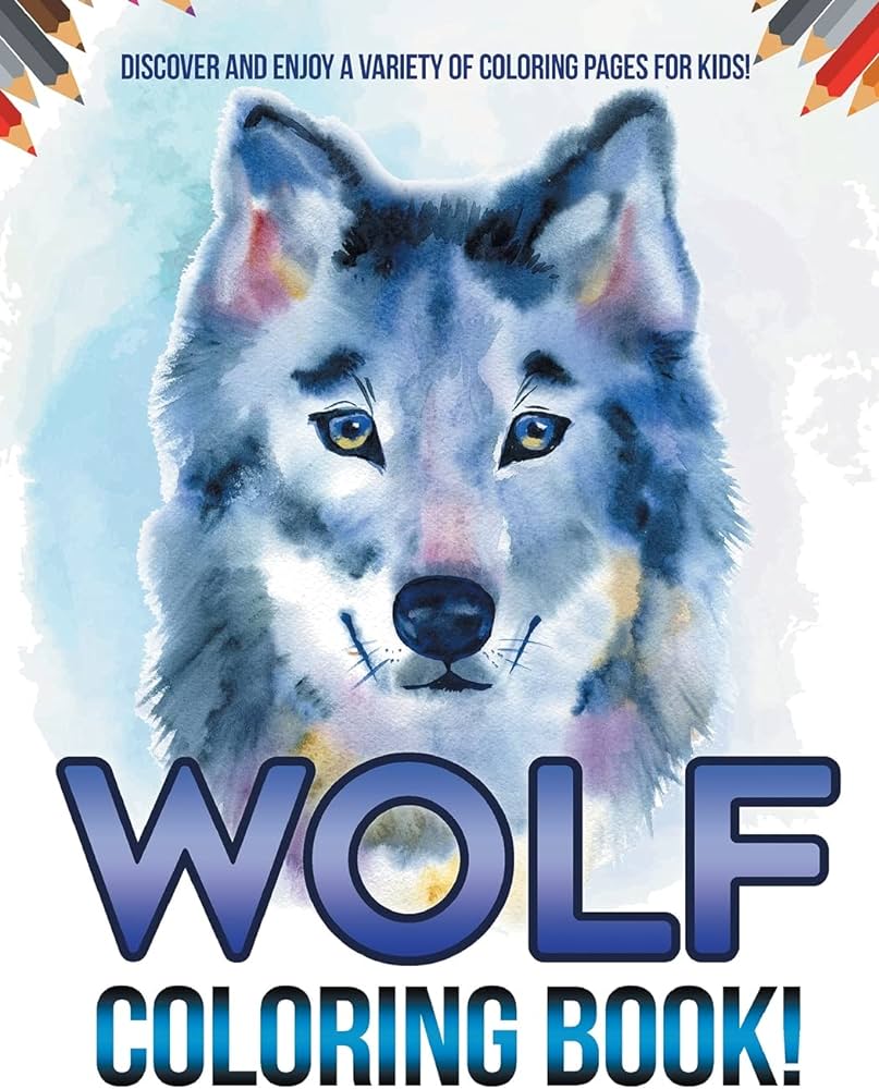 Wolf coloring book bold illustrations books