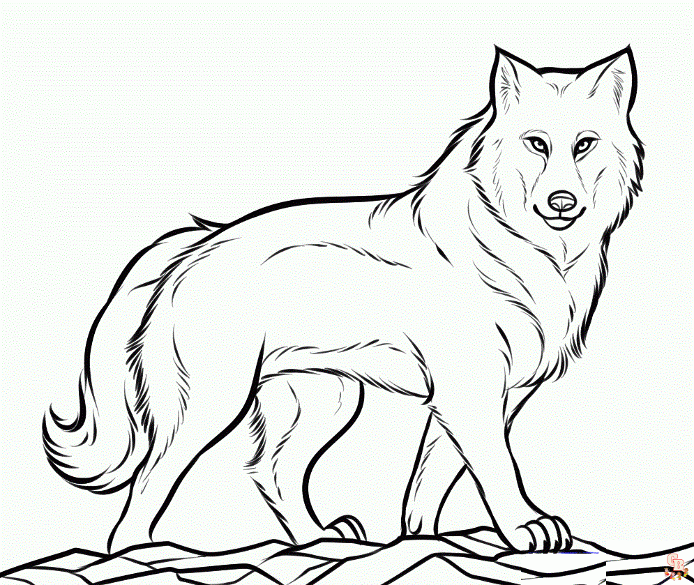 Printable wolf coloring pages free for kids and adults