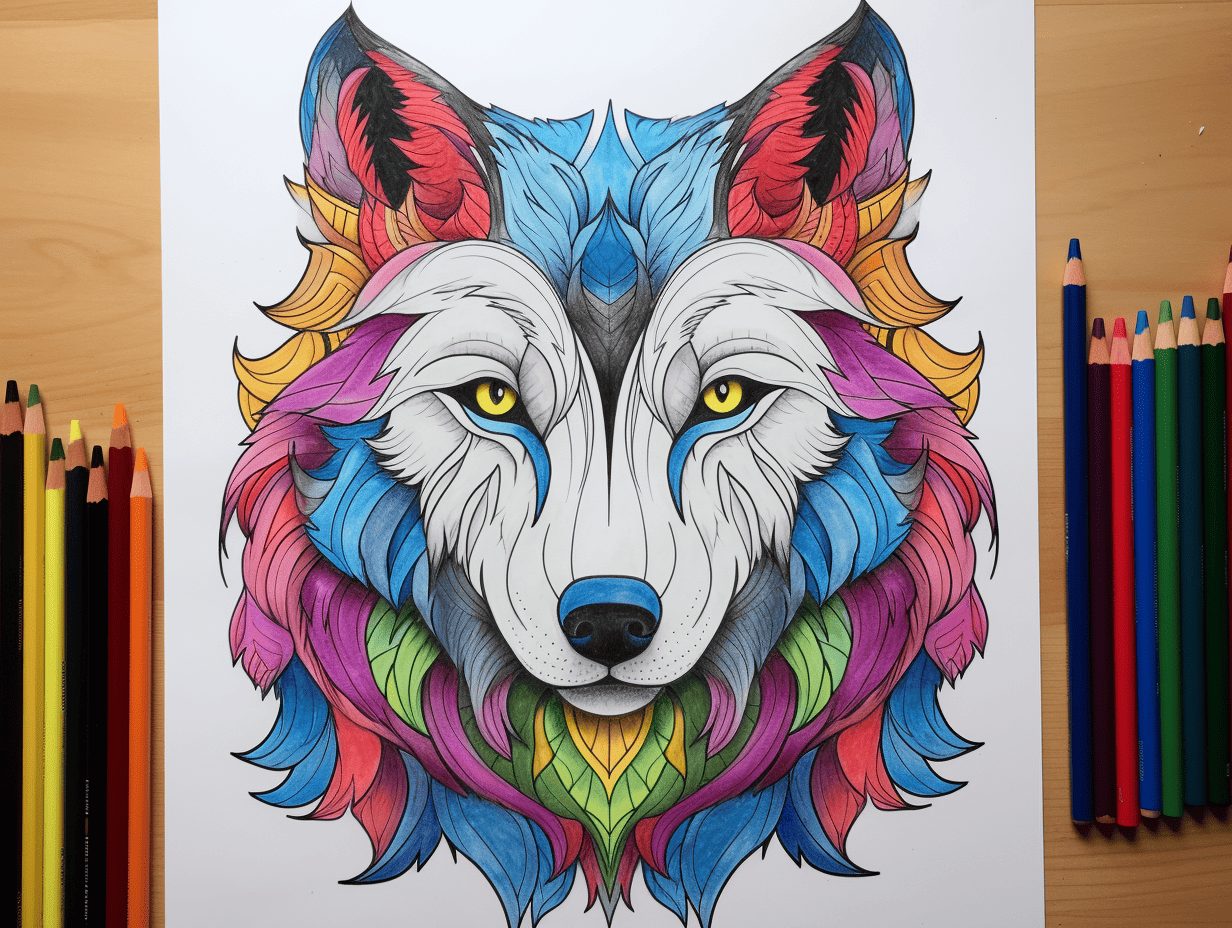 Wolf coloring pages free printable sheets