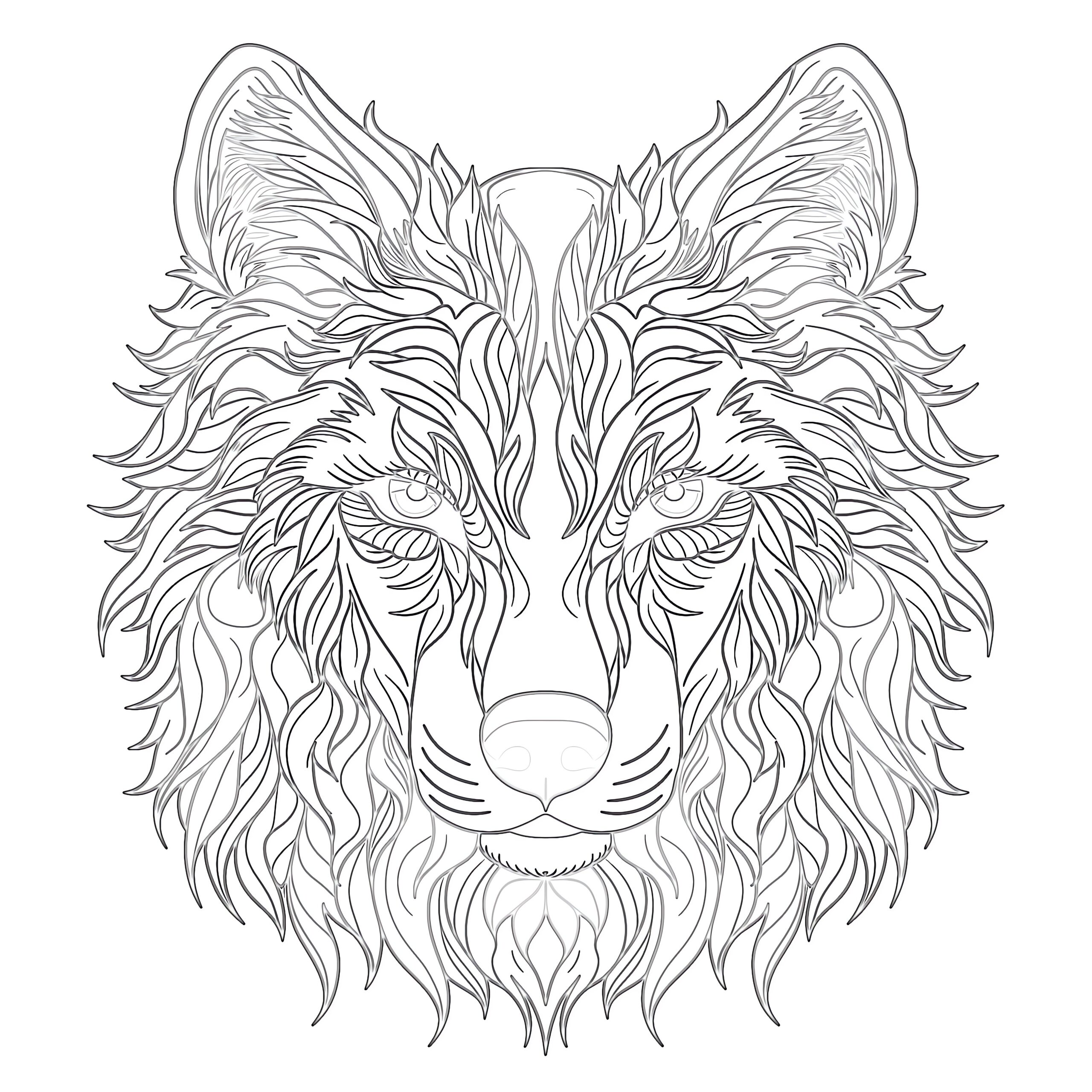 Wolf coloring pages for adults coloring pages mimi panda