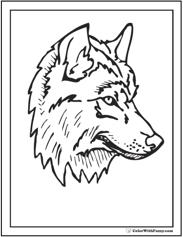 Wolf coloring pages print and customize