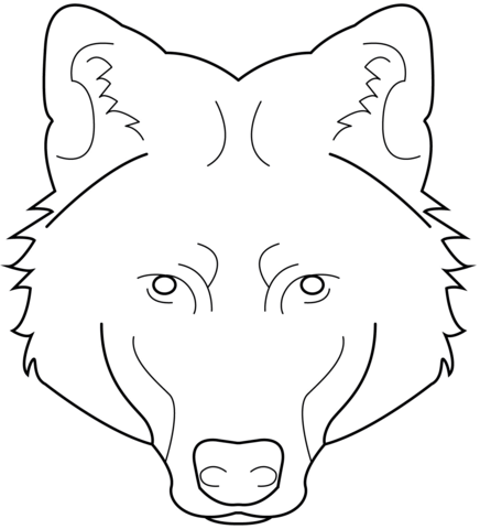 Wolf face coloring page free printable coloring pages