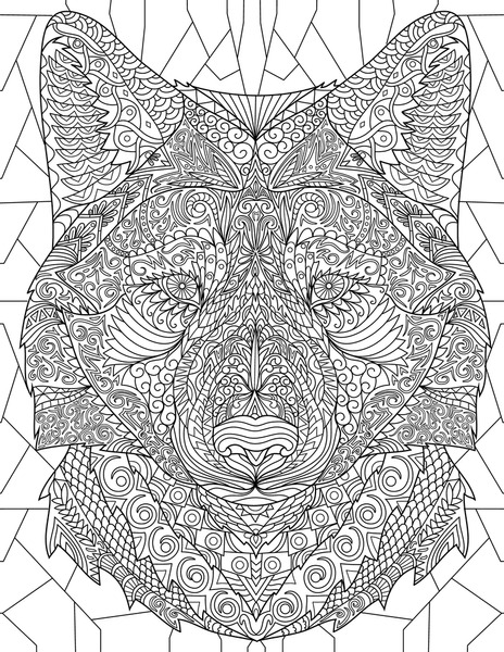 Adult coloring pages wolves images stock photos d objects vectors