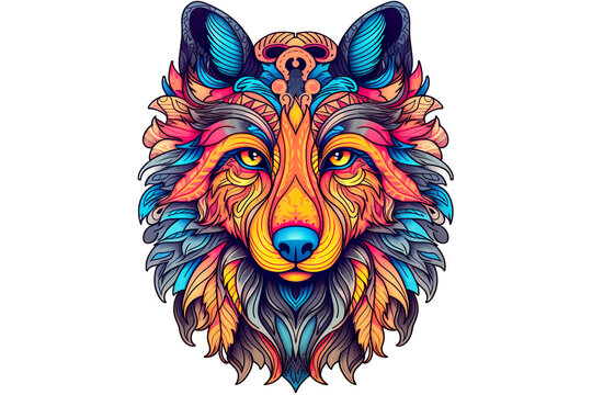 Mandala wolf images â browse photos vectors and video