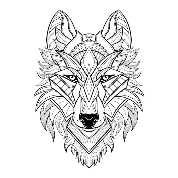 Wolf drawing images