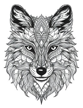 Wolf head outline images â browse photos vectors and video