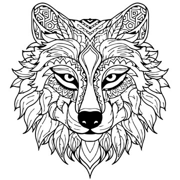 Wolf head outline images â browse photos vectors and video