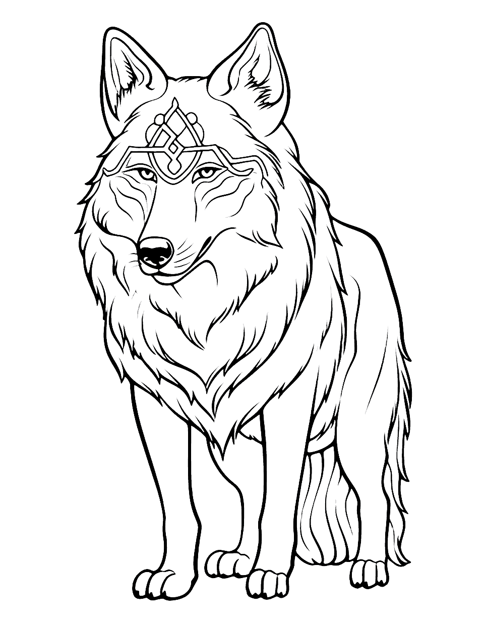 Wolf coloring pages free printable sheets