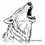 Wolf head coloring pages