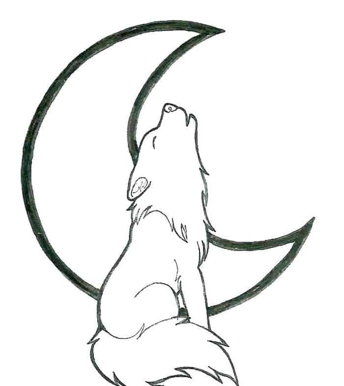 Beautiful wolf coloring pages