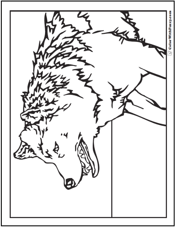 Wolf coloring pages print and customize