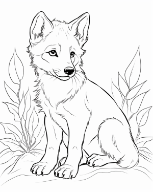 Printable wolf pages for kids and adults
