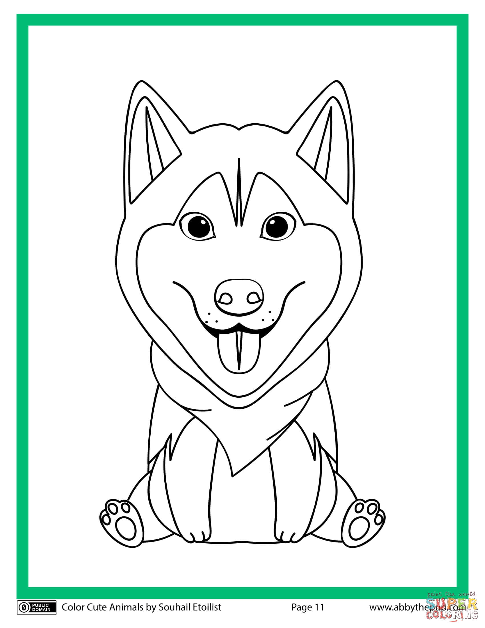 Cute wolf coloring page free printable coloring pages