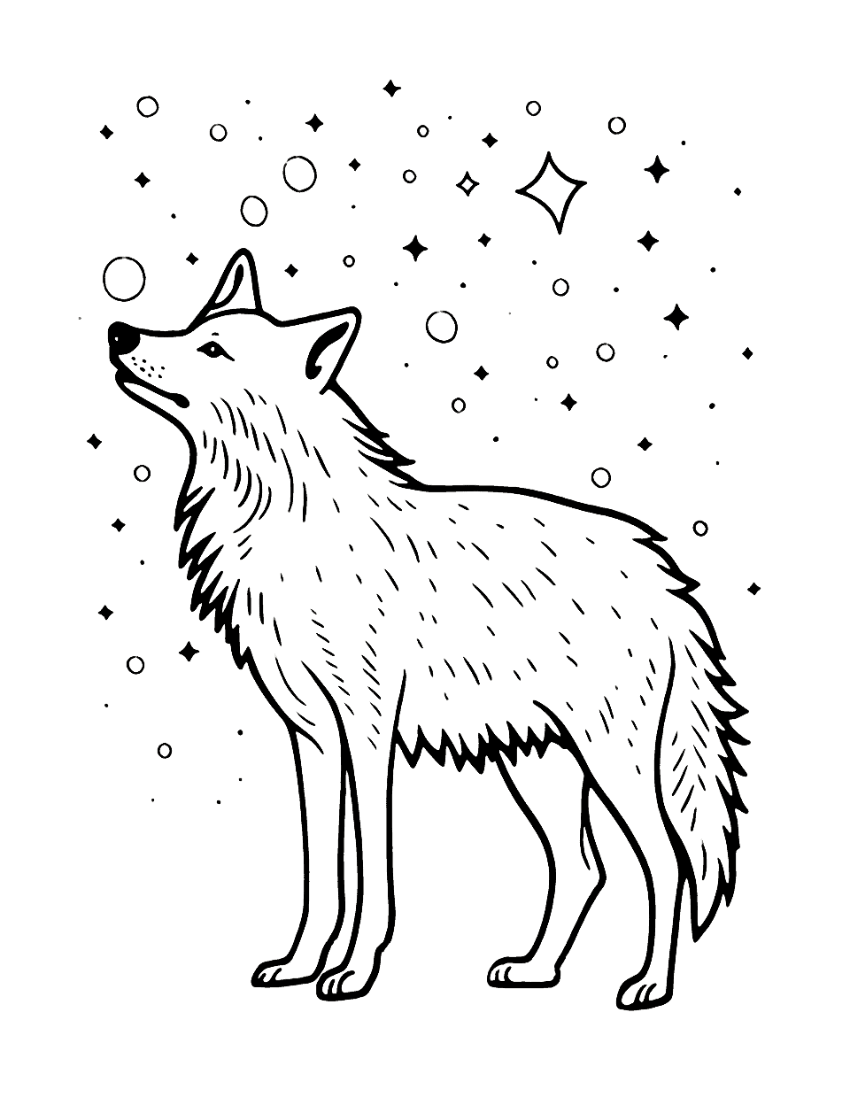 Wolf coloring pages free printable sheets