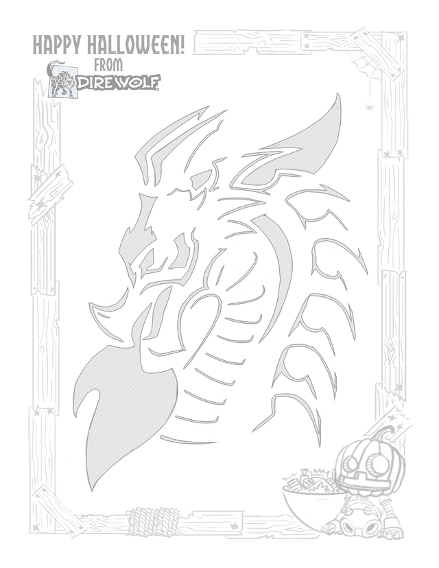 Direwolf nictotraxian free pumpkin stencil