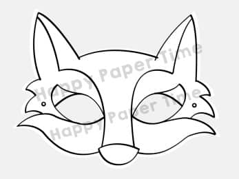 Wolf mask paper template printable