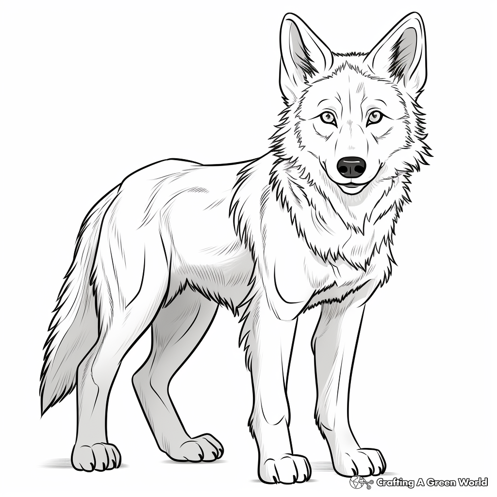 Grey wolf coloring pages
