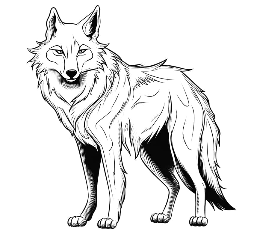 Wolf coloring pages