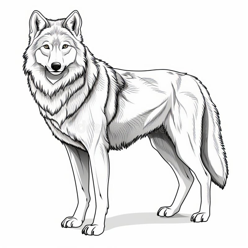 Wolf coloring page stock illustrations â wolf coloring page stock illustrations vectors clipart