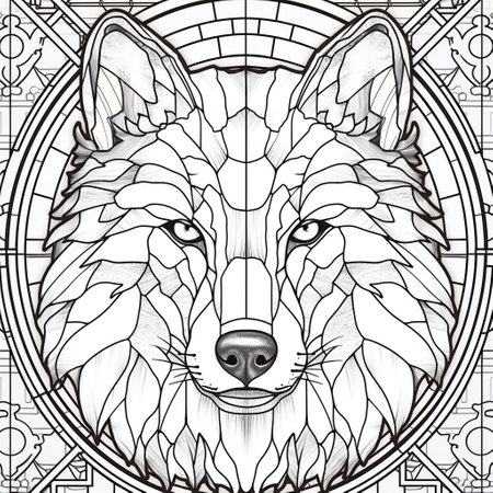 Wolf coloring pages stock photos and images