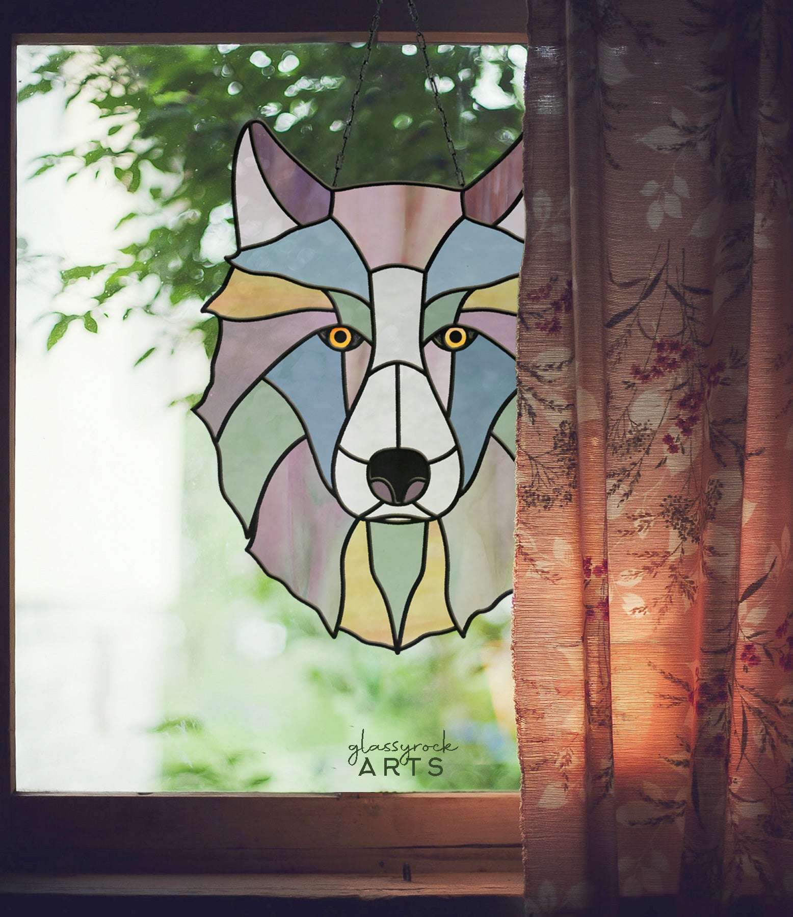 Wolf stained glass pattern â glassyrock arts