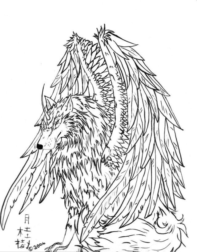 Exclusive picture of wolf coloring pages for adults