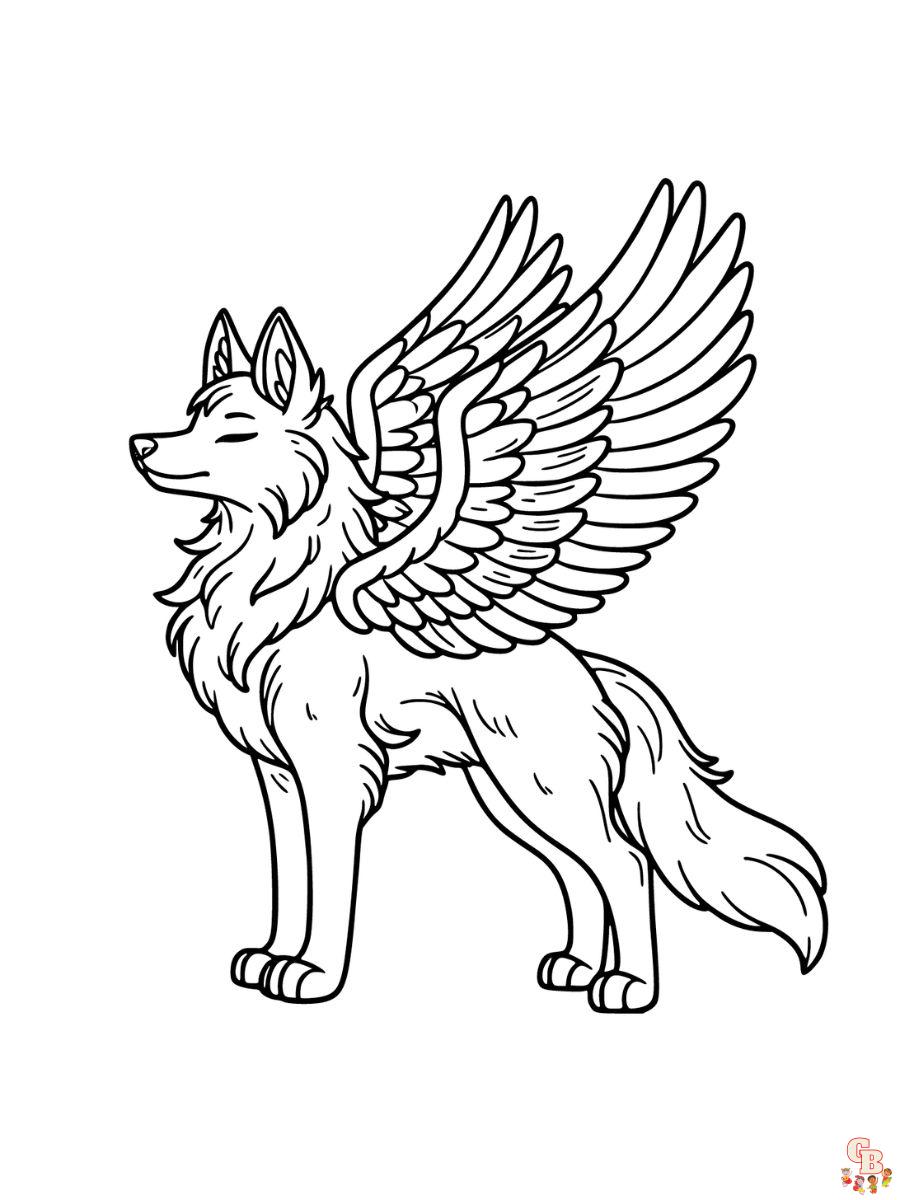 Printable wolf coloring pages free for kids and adults