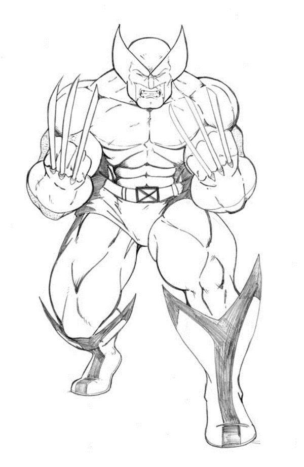 Free printable wolverine coloring pages for kids