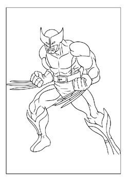 Legendary coloring experience printable wolverine pages for children