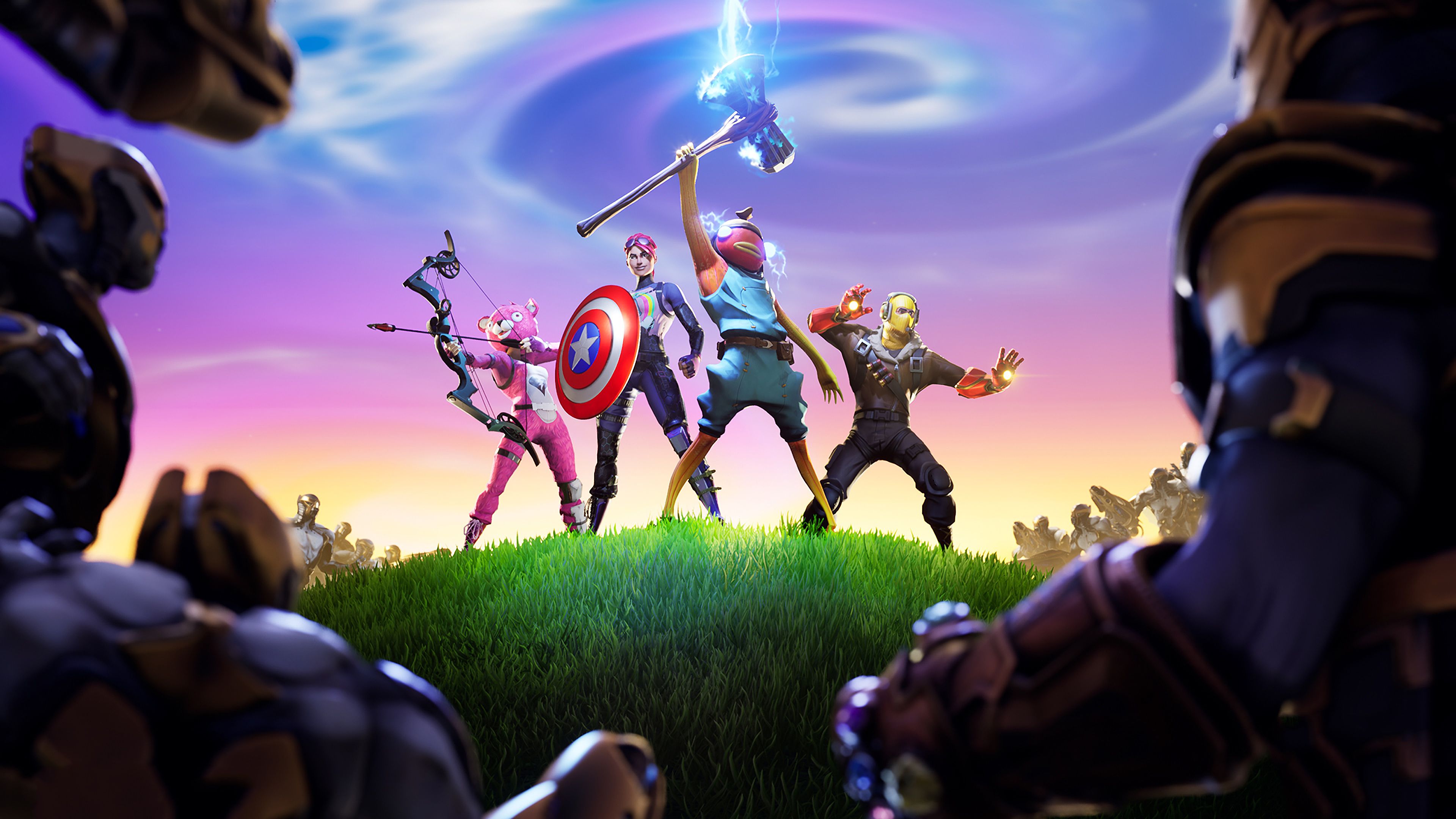 Fortnite x avengers superheroes wallpapers hd