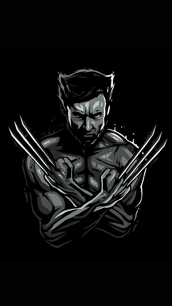 Dark wolverine iphone wallpaper