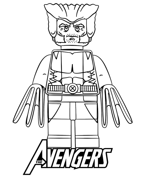 Lego wolverine coloring page avengers