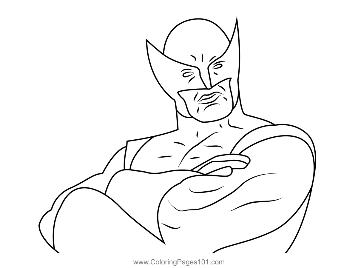 Wolverine coloring page for kids