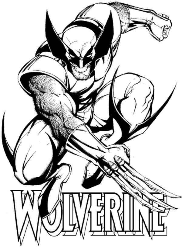 Free printable wolverine coloring pages for kids superhero coloring pages avengers coloring cartoon coloring pages