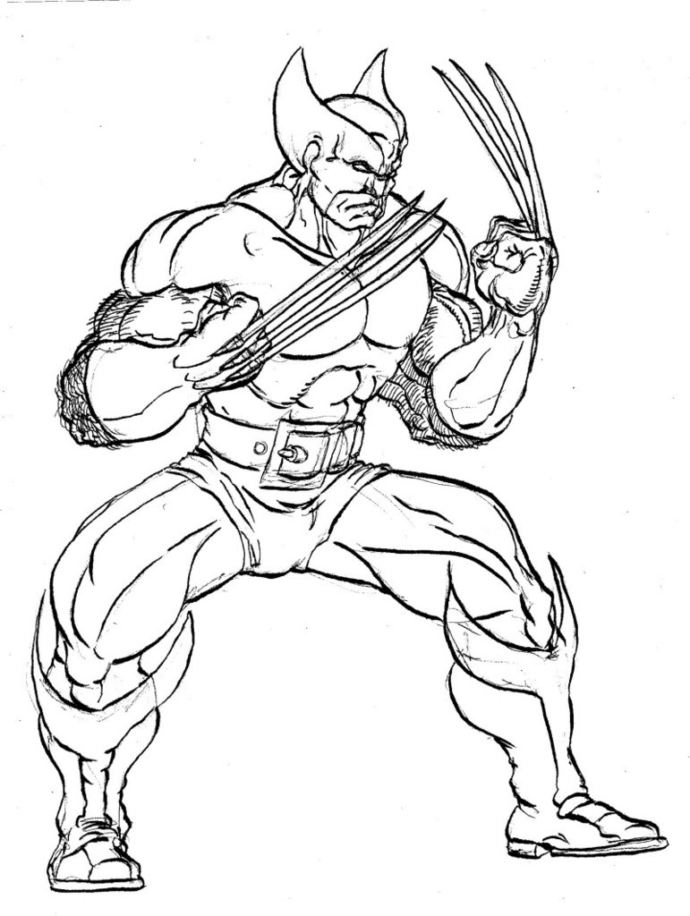 Free printable wolverine coloring pages for kids