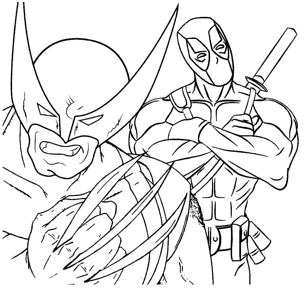 Deadpool coloring pages